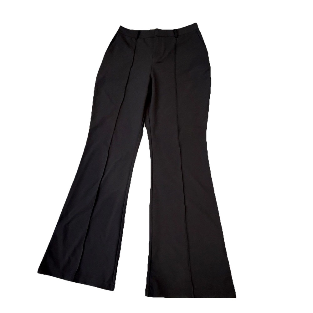 Seven7 For All Man Kind Black Pants Business Zipper Pleated 84056 NWT Size 6
